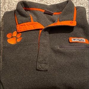 Men’s Columbia PFG Clemson fleece pullover only worn once.